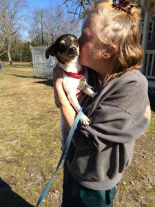 Daisy Mae saying goodbye to Mama Donna